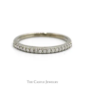 1/4cttw Round Diamond Wedding Band in 10k White Gold