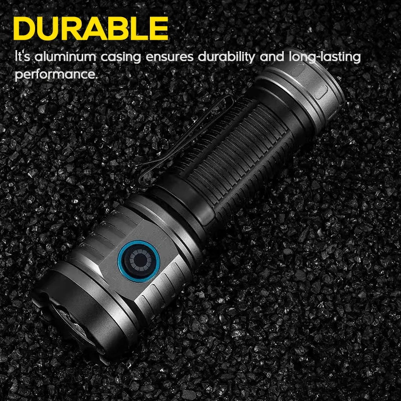 1500 Lumens USB C Powerful Pocket Flashlight