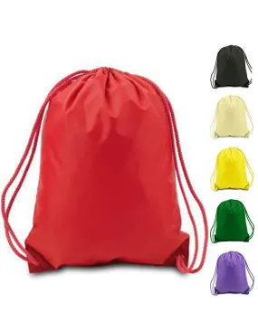 216 ct Drawstring Backpacks Sport Cinch Bags - MEDIUM - By Case