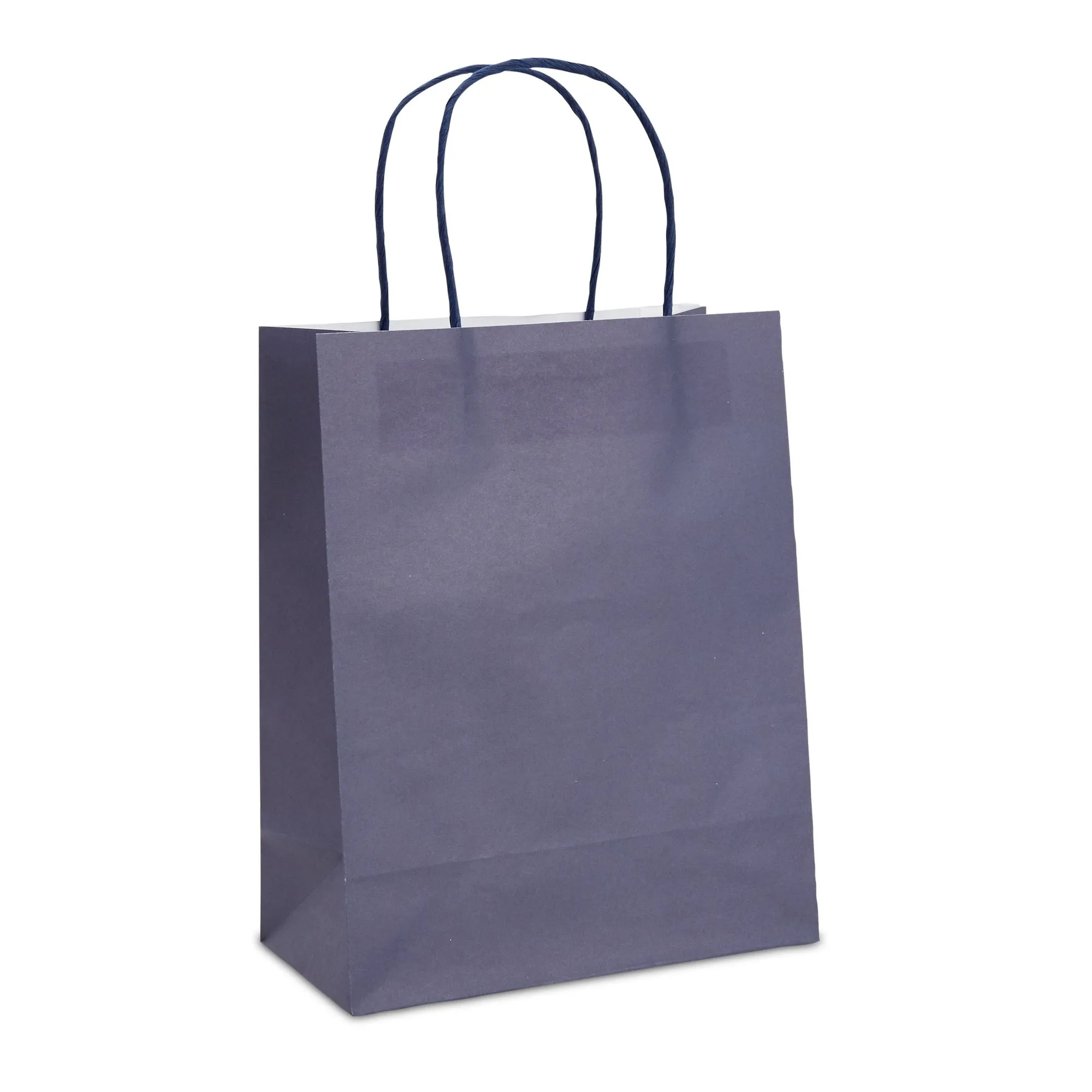 25 Pack Medium Navy Blue Gift Bags with Handles, Bulk Set for Birthday Party Favors (8x10x4 In)