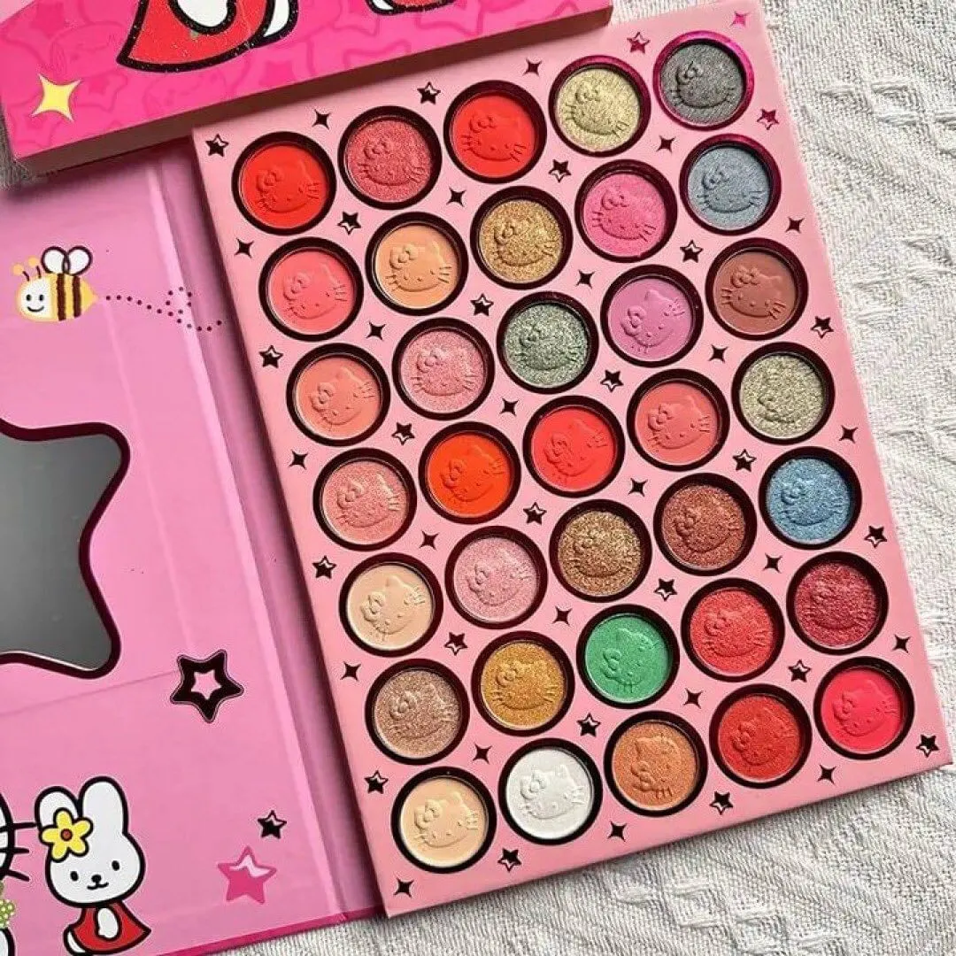 35 Color Pearlescent Matte Eye Shadow Palette with Makeup Mirror