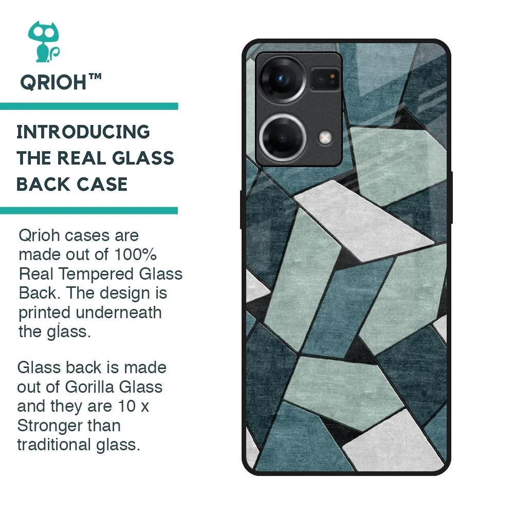 Abstact Tiles Glass Case for Oppo F21s Pro