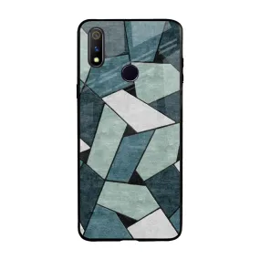 Abstact Tiles Glass Case for Realme 3 Pro