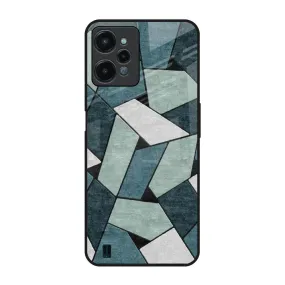 Abstact Tiles Glass Case for Realme C31