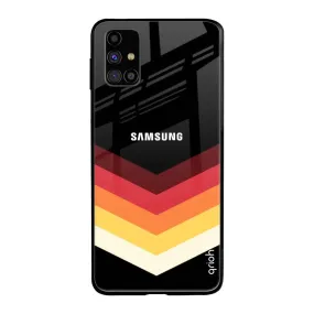 Abstract Arrow Pattern Glass Case For Samsung Galaxy M31s