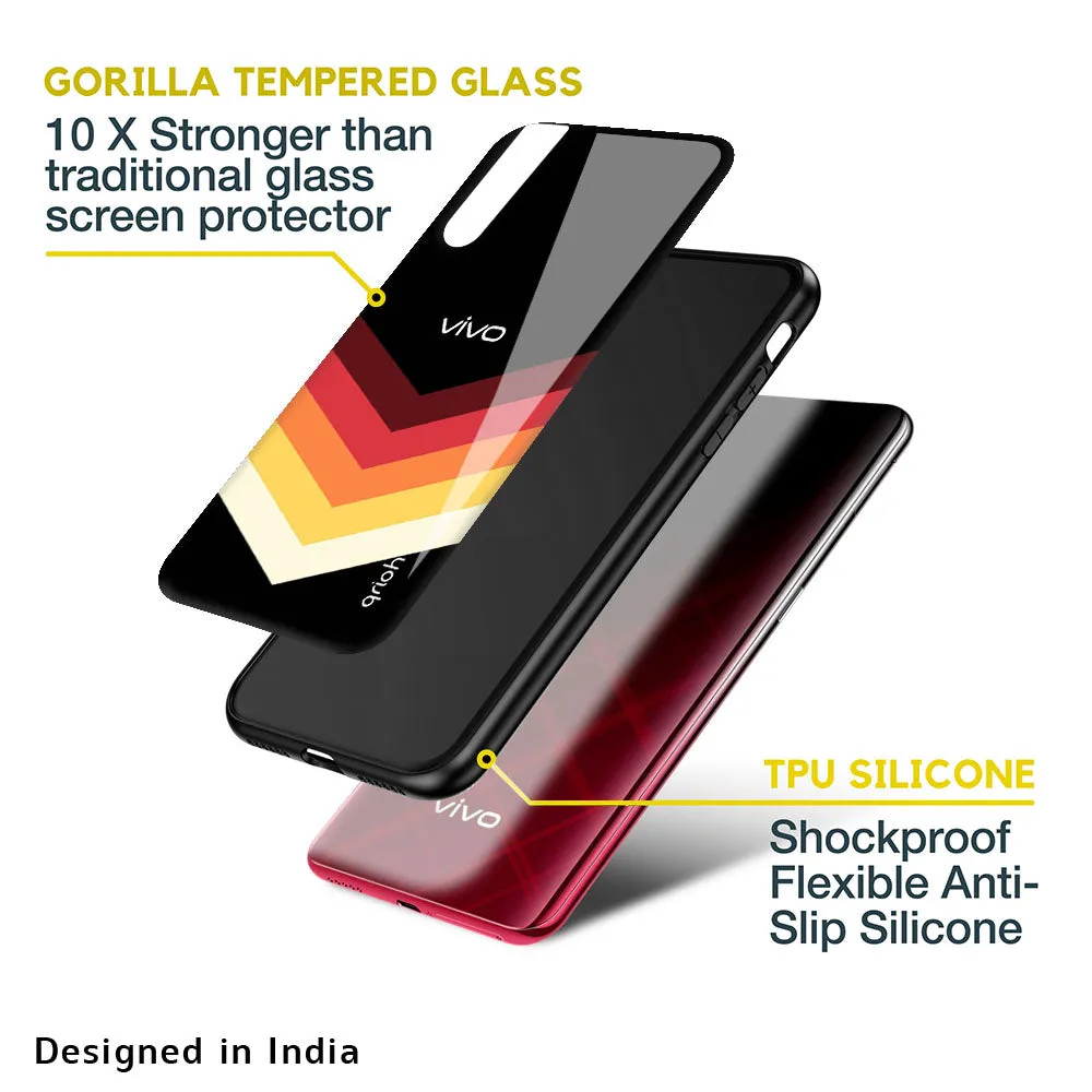 Abstract Arrow Pattern Glass Case For Vivo X50