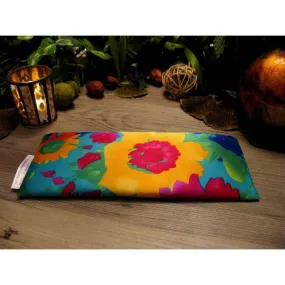 Best Eye Pillow for Sleep Issues, Insomnia. Turquoise, Yellow Flowers