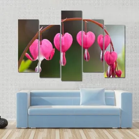 Bleeding Heart Flowers Canvas Wall Art