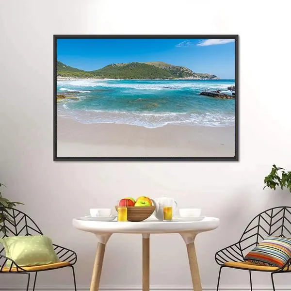 Cala Agulla On Mallorca Canvas Wall Art