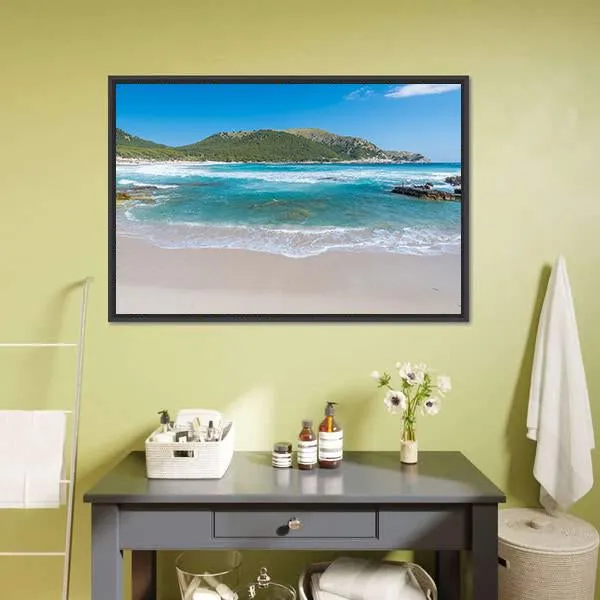 Cala Agulla On Mallorca Canvas Wall Art