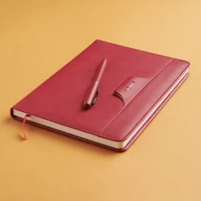 Carlton London Mini Magnet Red Pen with Diary - Compact Elegance for Daily Inspiration