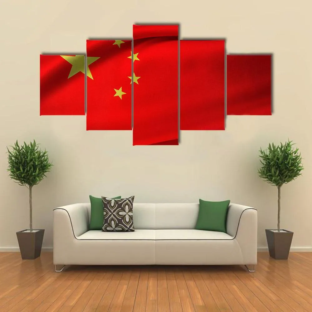 Chinese Flag Canvas Wall Art