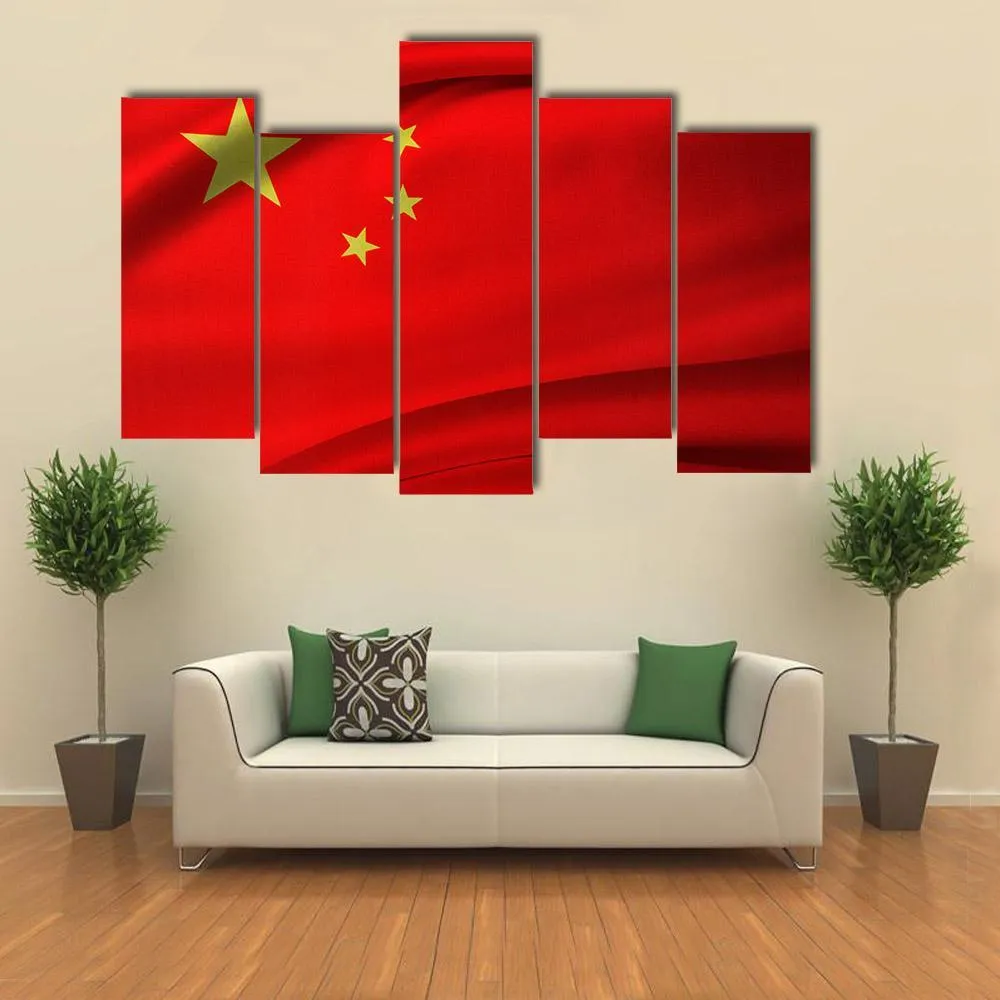 Chinese Flag Canvas Wall Art