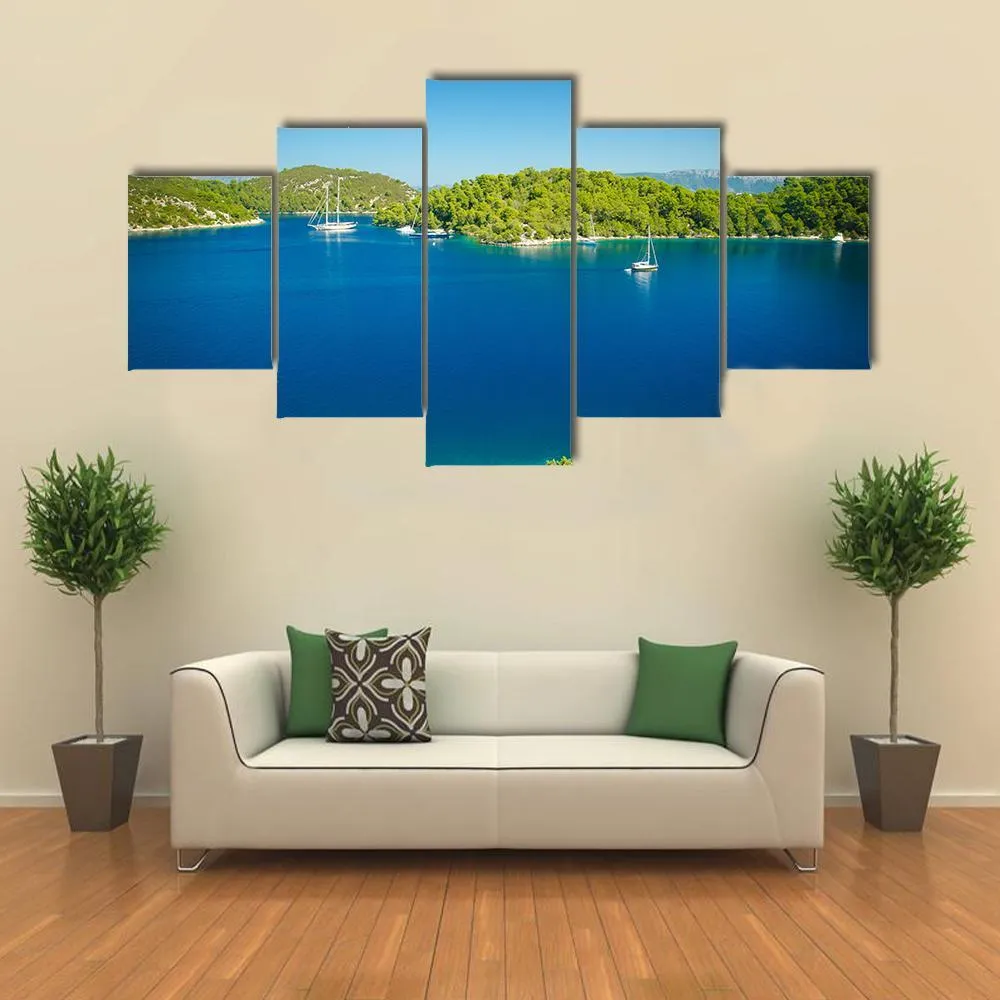 Coast Line Of Mljet Croatia Canvas Wall Art