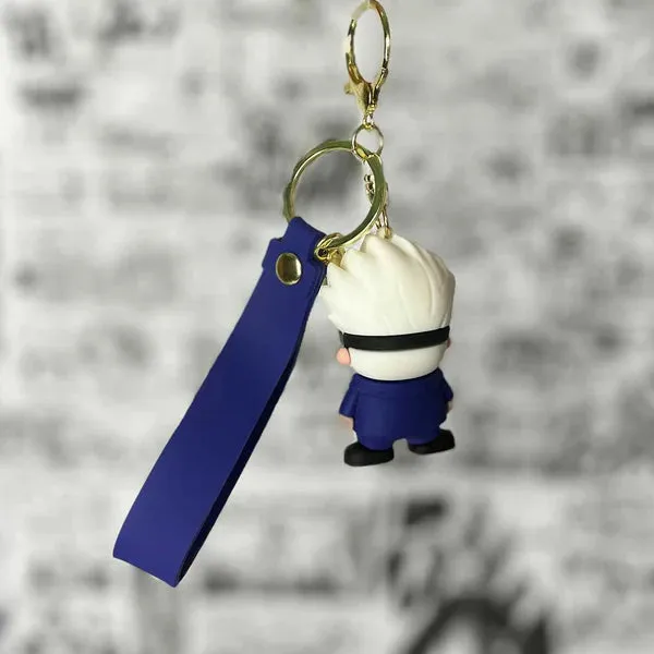 Cute 3D Gojo Silicone Lanyard Keychain | Durable | Stylish