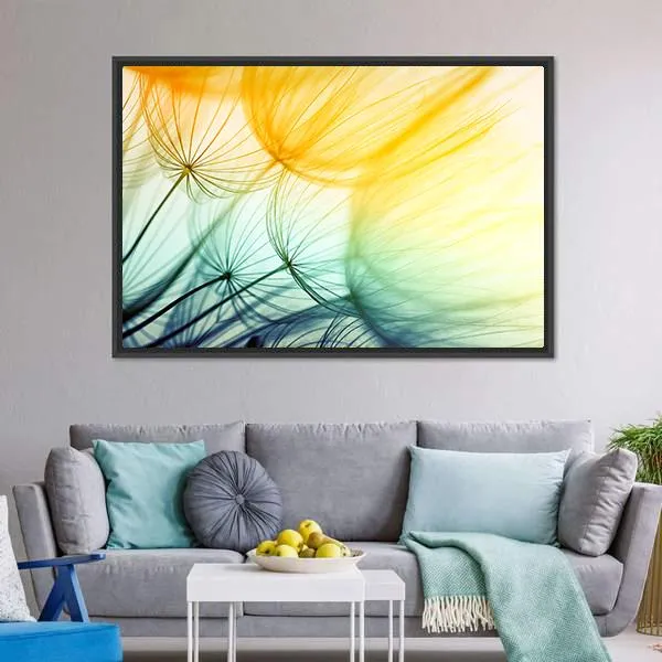 Dandelion Seed In Sunlight Canvas Wall Art