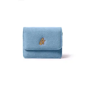 DENIM MINI WALLET ON CHAIN-GOLD