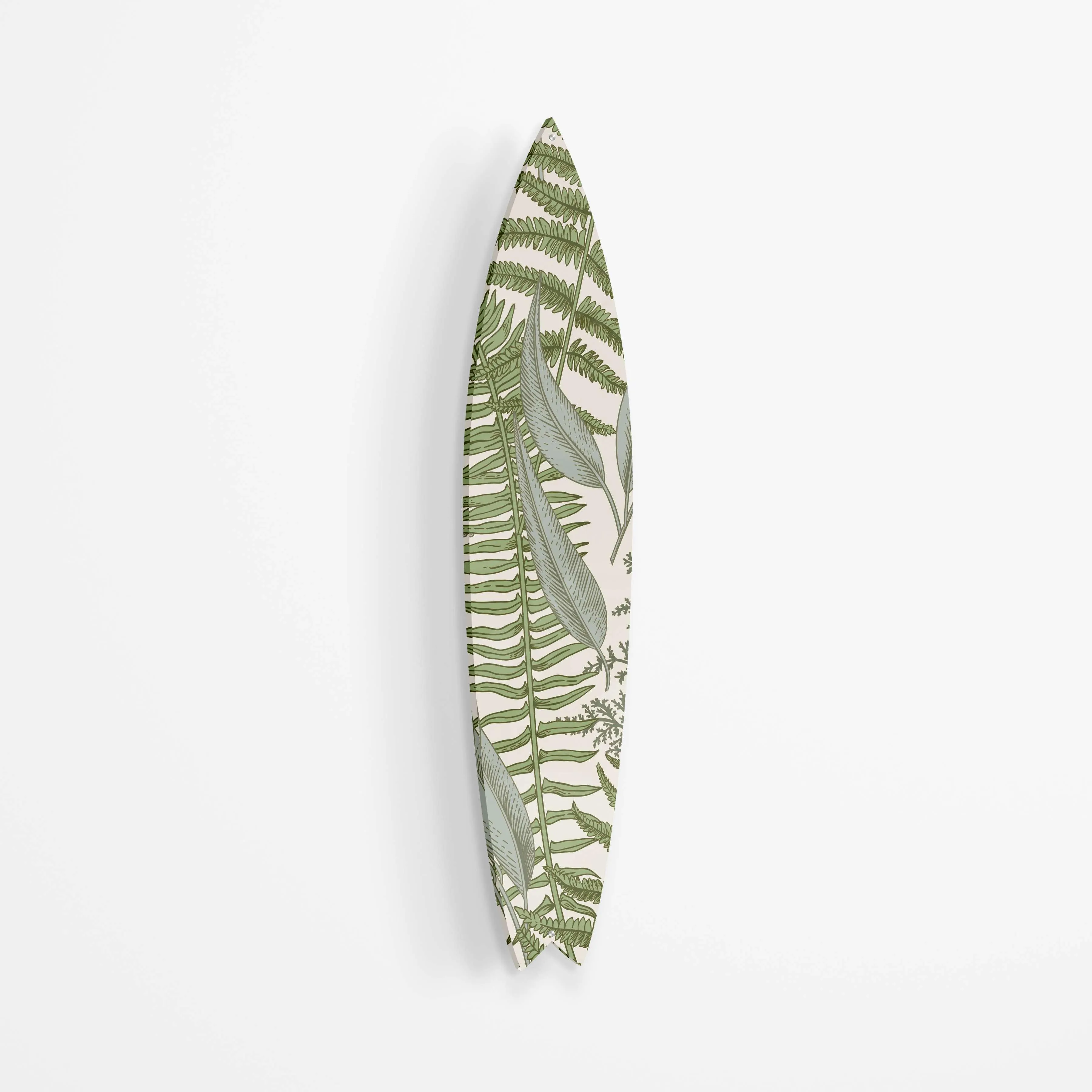 Ferns Botanical Light Acrylic Surfboard Wall Art