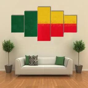 Flag Of Benin Canvas Wall Art