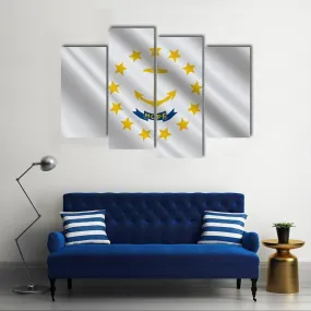 Flag Of Rhode Island Canvas Wall Art