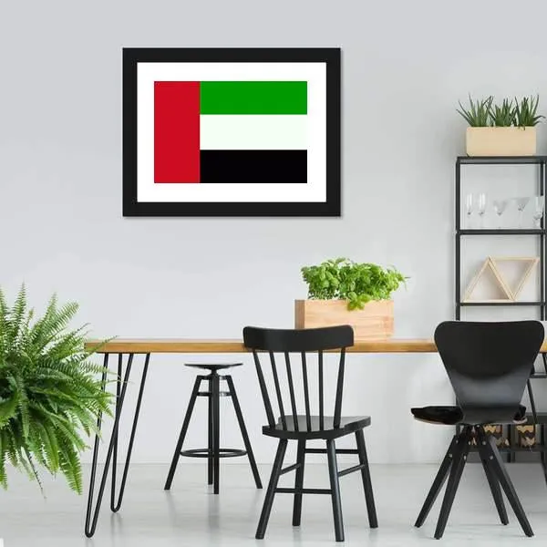 Flag Of United Arab Emirates Canvas Wall Art