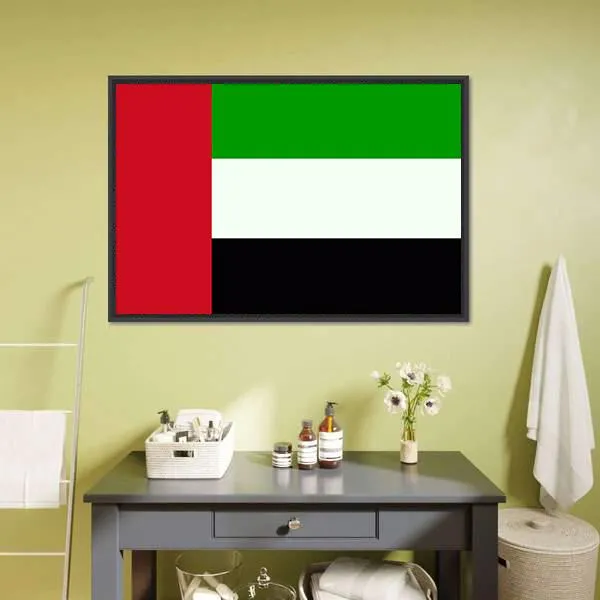 Flag Of United Arab Emirates Canvas Wall Art