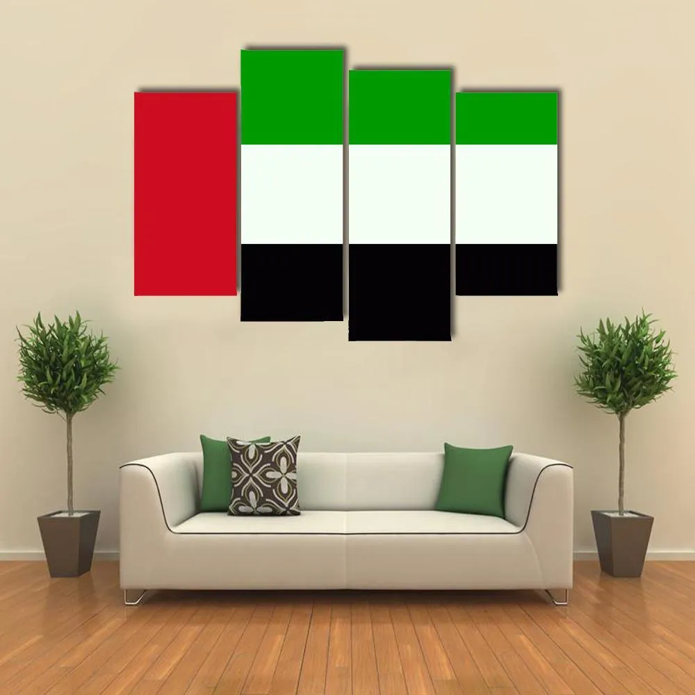 Flag Of United Arab Emirates Canvas Wall Art