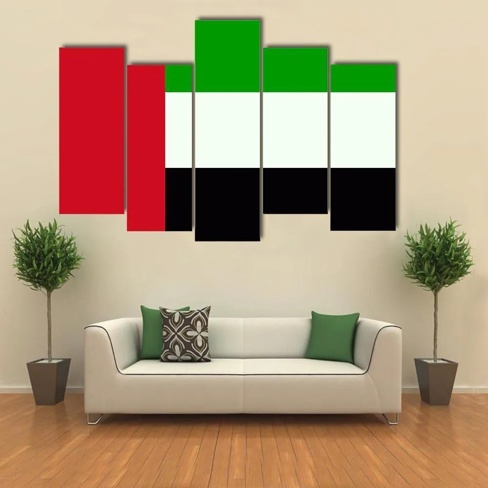 Flag Of United Arab Emirates Canvas Wall Art