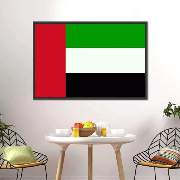 Flag Of United Arab Emirates Canvas Wall Art