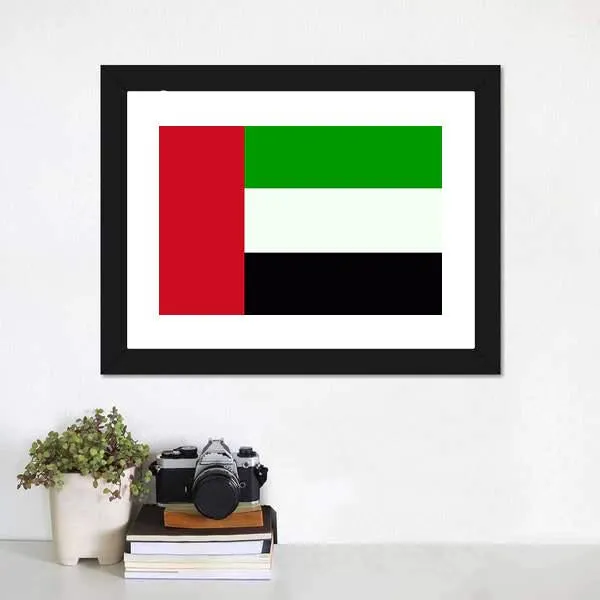 Flag Of United Arab Emirates Canvas Wall Art