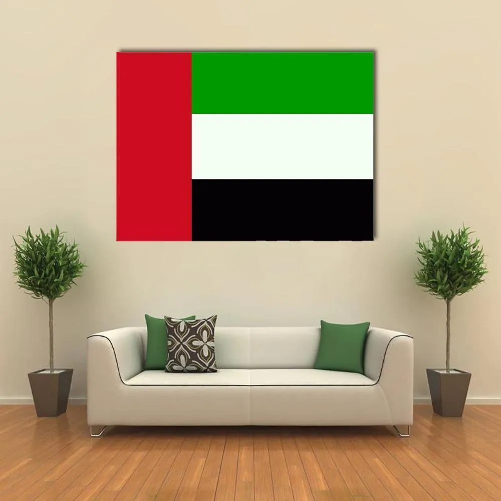 Flag Of United Arab Emirates Canvas Wall Art