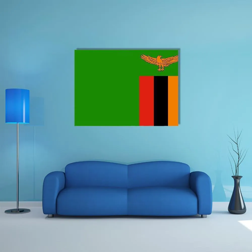 Flag Of Zambia Canvas Wall Art