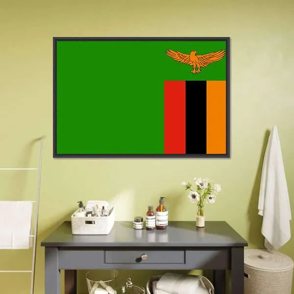 Flag Of Zambia Canvas Wall Art