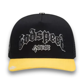 GodSpeed Forever Trucker Hat - Black/Red/Yellow