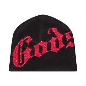 GodSpeed Studded Beanie - Black/Red