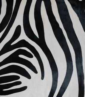 Hair-On Large Zebra Print Cowhide