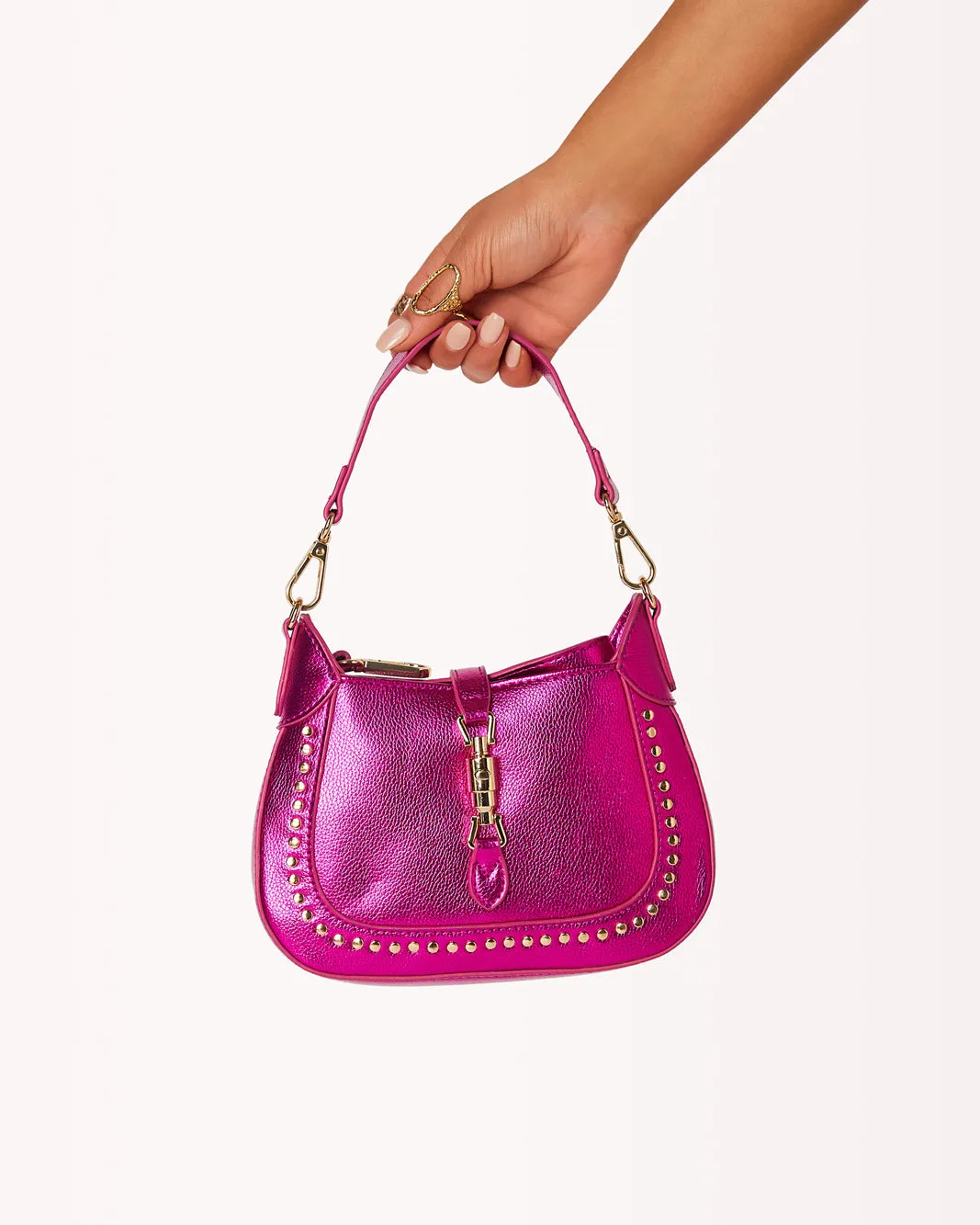 HOSK CROSS BODY BAG - RASPBERRY METALLIC