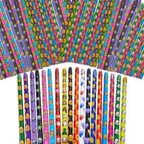 Kicko Emoticon Pencil Assortment - 144PK - 7.5 inch - Assorted Colorful Pencils for Kids