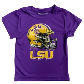 LSU Dripping Football Helmet Performance Tee