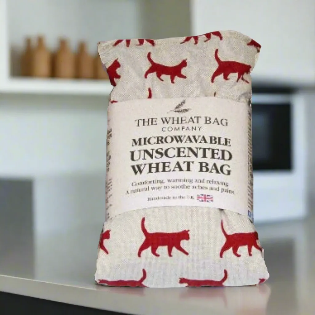 Microwavable Red Cat Wheat Bag