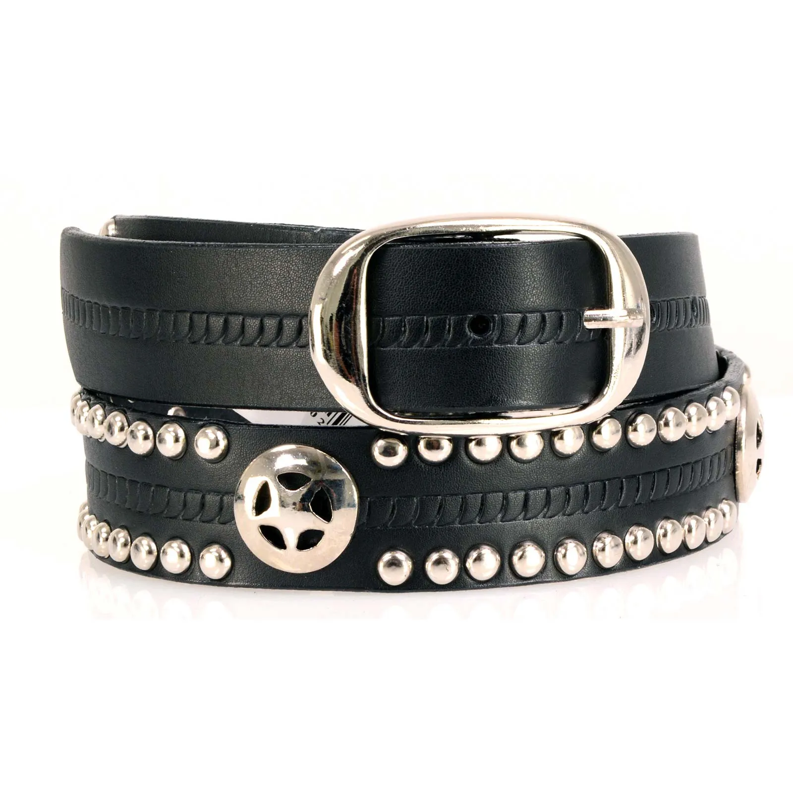 Milwaukee Leather MP7131 Men's Chrome Studded w/ Star Emblem Black