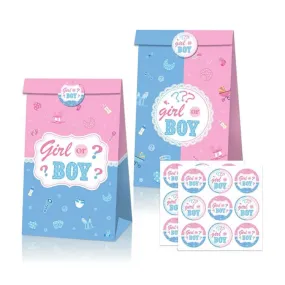 Paper Party Bag | Gender Reveal | 12 Pcs