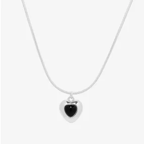 Snake bold heart necklace