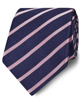 Stripe Tie Navy Pink