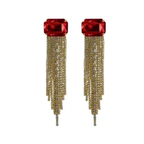 The Crimson Stunner Dangle Earrings