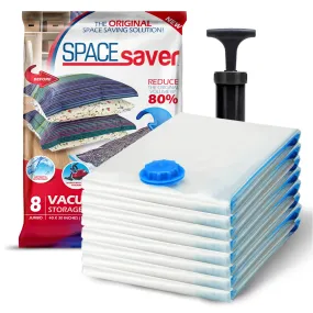 Vacuum Storage Bags (Jumbo 8pk) Save 80% On Clothes Storage Space - Vacuum Bags