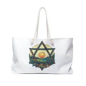 Weekender Bag - Jewish Star of David Nature Landscape Design by Chaia Malana