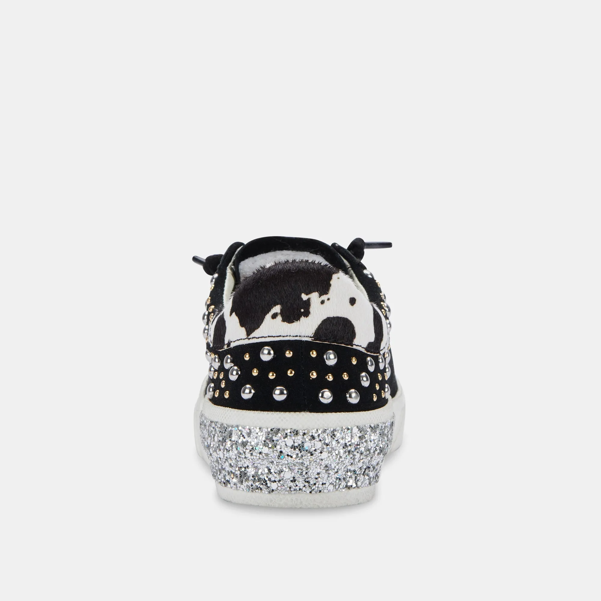 ZINA STUD SNEAKERS BLACK LEATHER - re:vita